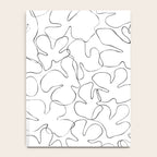 Abstract black and white floral art pattern Notebook Gallery Image 4