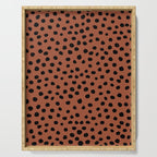 Leopard Print Rust Animal Print Brushstroke Polka Dots Dalmatian Cheetah Spots Boho Decor Minimal Serving Tray Gallery Image 1