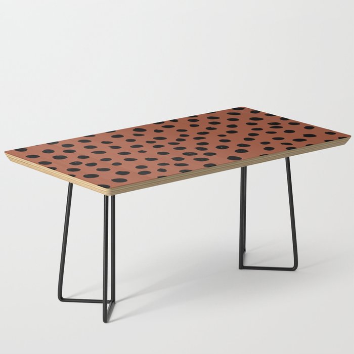 Leopard Print Rust Animal Print Brushstroke Polka Dots Dalmatian Cheetah Spots Boho Decor Minimal Coffee Table Gallery Image 1