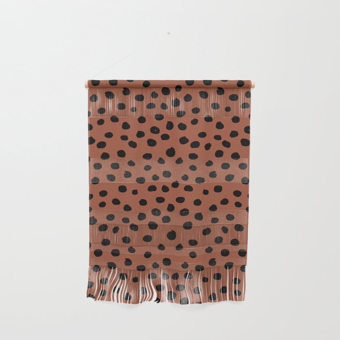 Leopard Print Rust Animal Print Brushstroke Polka Dots Dalmatian Cheetah Spots Boho Decor Minimal Wall Hanging Gallery Image 1