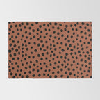 Leopard Print Rust Animal Print Brushstroke Polka Dots Dalmatian Cheetah Spots Boho Decor Minimal Rug Gallery Image 2