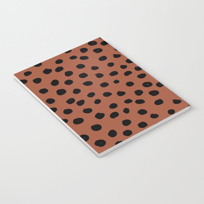 Leopard Print Rust Animal Print Brushstroke Polka Dots Dalmatian Cheetah Spots Boho Decor Minimal Notebook Gallery Image 3