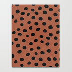Leopard Print Rust Animal Print Brushstroke Polka Dots Dalmatian Cheetah Spots Boho Decor Minimal Notebook Gallery Image 4