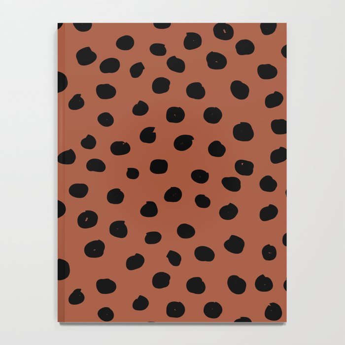 Leopard Print Rust Animal Print Brushstroke Polka Dots Dalmatian Cheetah Spots Boho Decor Minimal Notebook Gallery Image 4