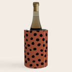 Leopard Print Rust Animal Print Brushstroke Polka Dots Dalmatian Cheetah Spots Boho Decor Minimal Wine Chiller Gallery Image 3