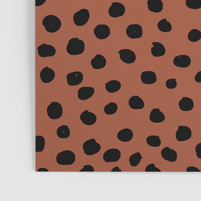 Leopard Print Rust Animal Print Brushstroke Polka Dots Dalmatian Cheetah Spots Boho Decor Minimal Poster Gallery Image 3