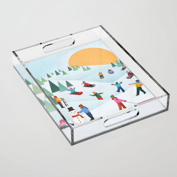 Snow Day Acrylic Tray Gallery Image 1