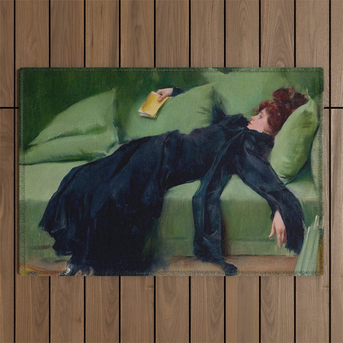 Renaissance Art, Famous Paintings, Retro Art, Unique Vintage Poster, Fine Art Prints - Victorian Era Outdoor Rug Gallery Image 1