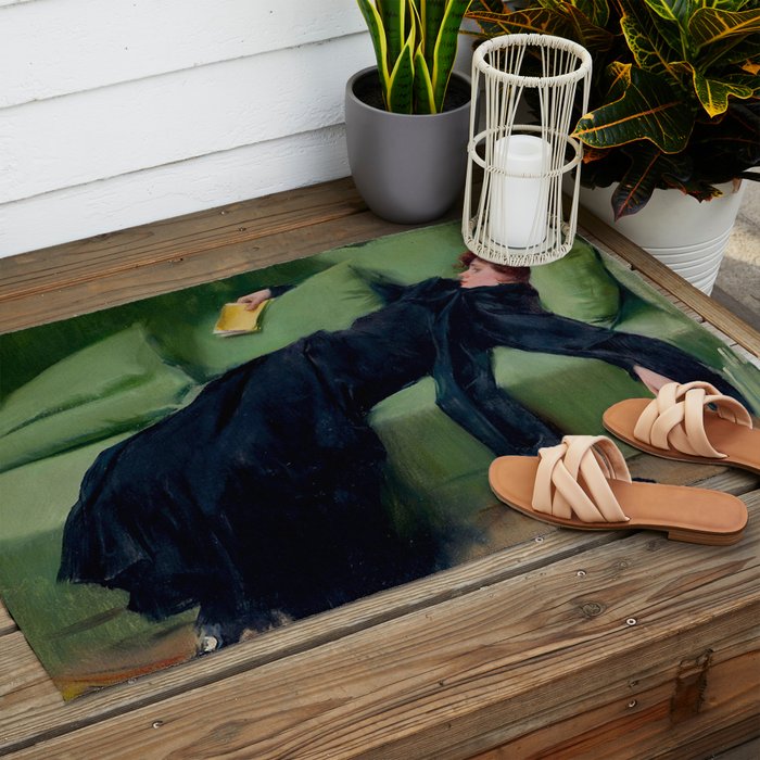 Renaissance Art, Famous Paintings, Retro Art, Unique Vintage Poster, Fine Art Prints - Victorian Era Outdoor Rug Gallery Image 2