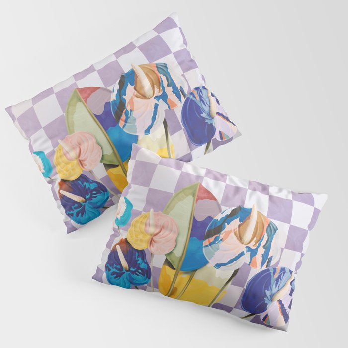 Modern artistic flowery tropical II Pillow Sham Gallery Image 3
