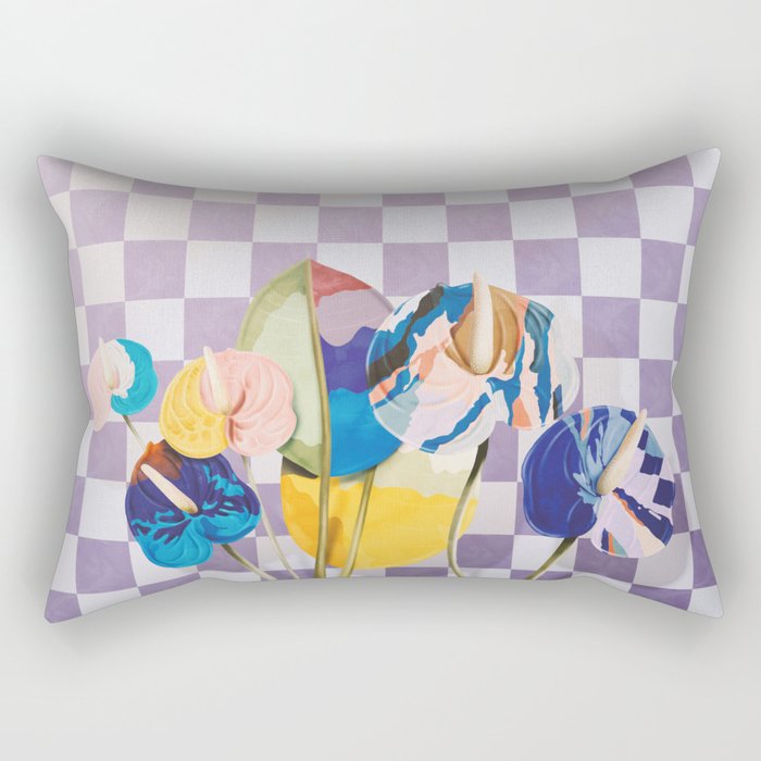 Modern artistic flowery tropical II Rectangular Pillow Gallery Image 2