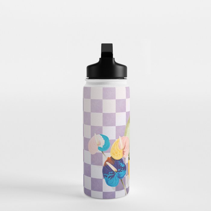 Modern artistic flowery tropical II Water Bottle Gallery Image 3