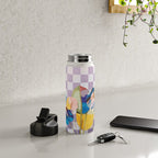 Modern artistic flowery tropical II Water Bottle Gallery Image 4