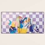 Modern artistic flowery tropical II Desk Mat Gallery Image 3