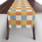 Checkered Multicolor Pattern XXXI Retro Summer Table Runner Gallery Image 1