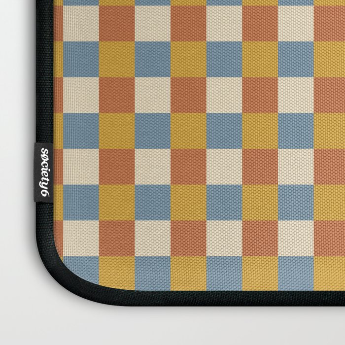 Checkered Multicolor Pattern XXXI Retro Summer Laptop Sleeve Gallery Image 3
