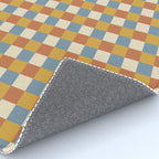 Checkered Multicolor Pattern XXXI Retro Summer Rug Gallery Image 4