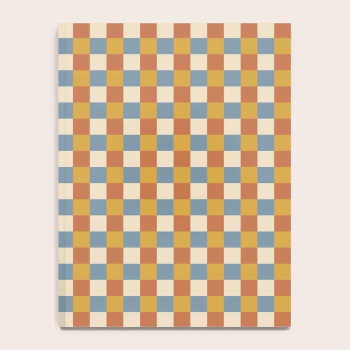 Checkered Multicolor Pattern XXXI Retro Summer Notebook Gallery Image 4