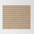 Checkered Multicolor Pattern XXXI Retro Summer Throw Blanket Gallery Image 2