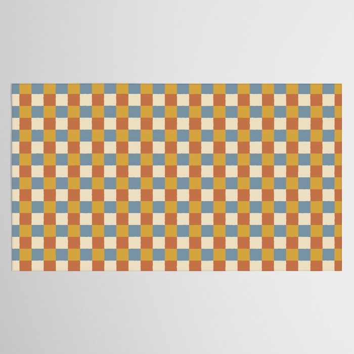 Checkered Multicolor Pattern XXXI Retro Summer Tablecloth Gallery Image 2