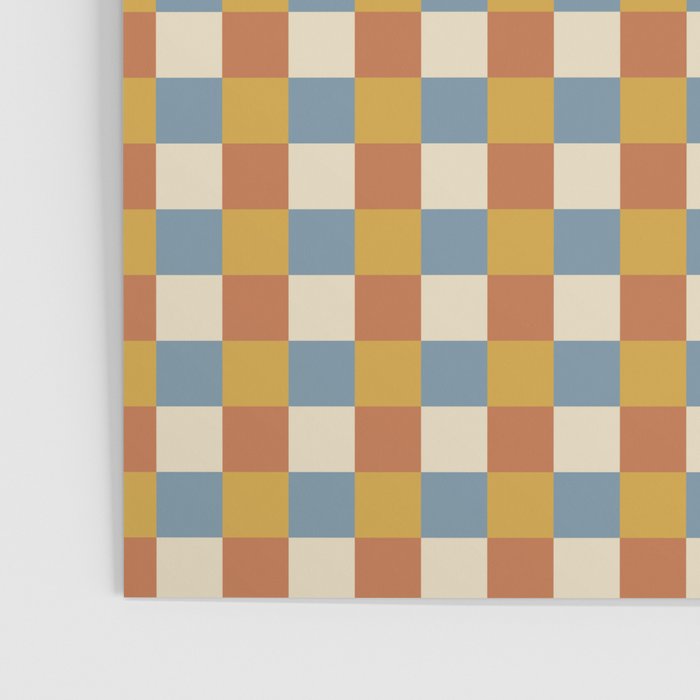 Checkered Multicolor Pattern XXXI Retro Summer Poster Gallery Image 3