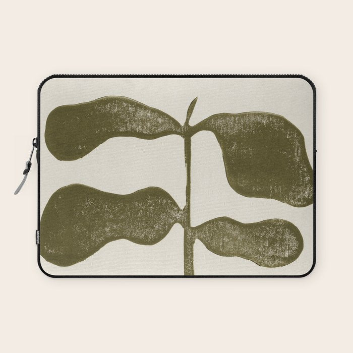 Linocut Plant Laptop Sleeve Gallery Image 1