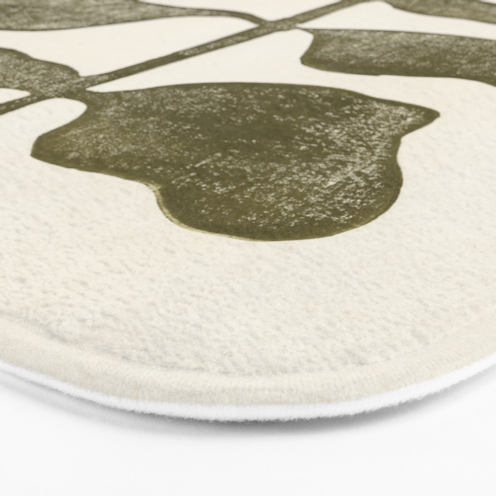 Linocut Plant Bath Mat Gallery Image 3