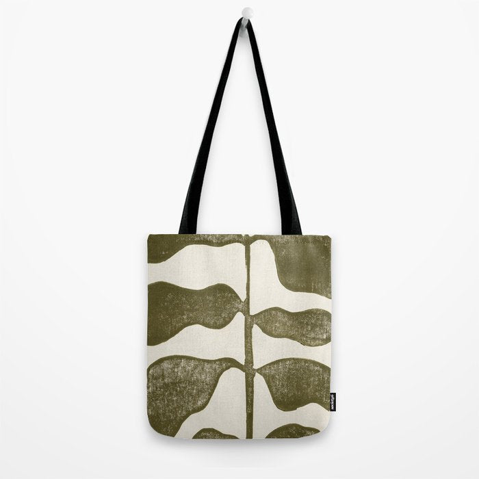 Linocut Plant Tote Bag Gallery Image 2