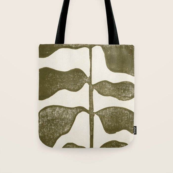 Linocut Plant Tote Bag Gallery Image 1