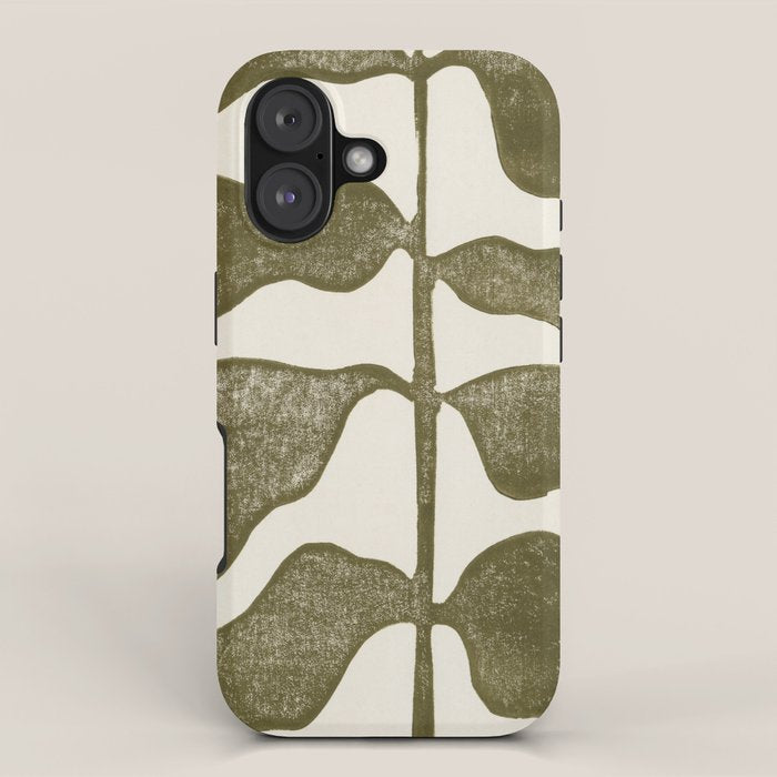 Linocut Plant iPhone Case Gallery Image 1