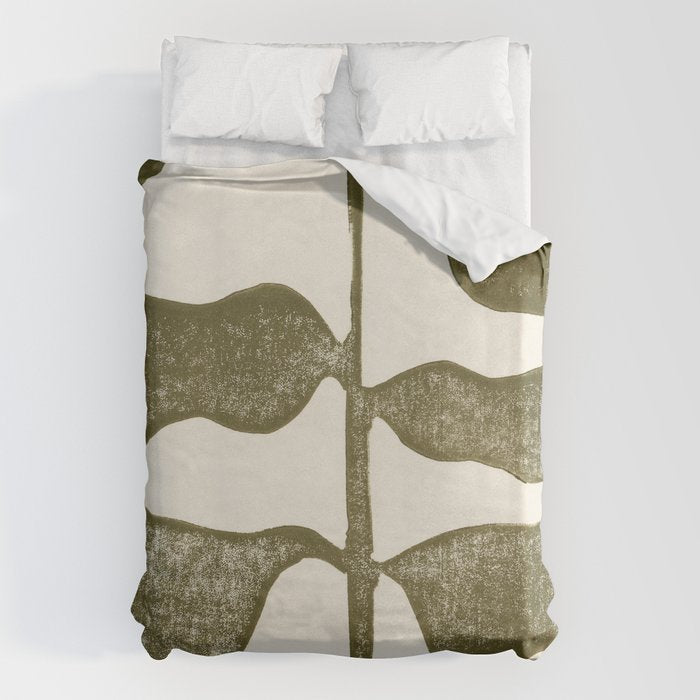 Linocut Plant Duvet Cover Gallery Image 6