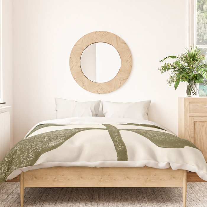 Linocut Plant Duvet Cover Gallery Image 3