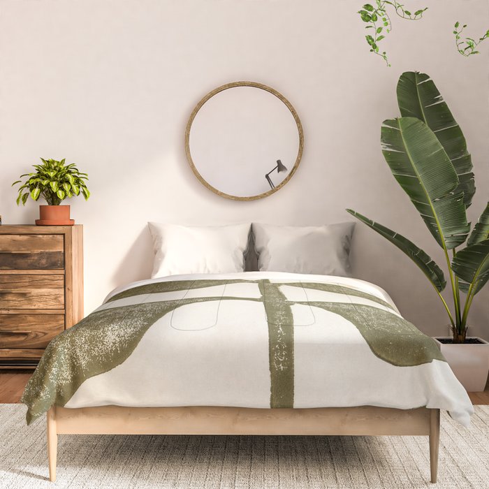 Linocut Plant Comforter Gallery Image 3