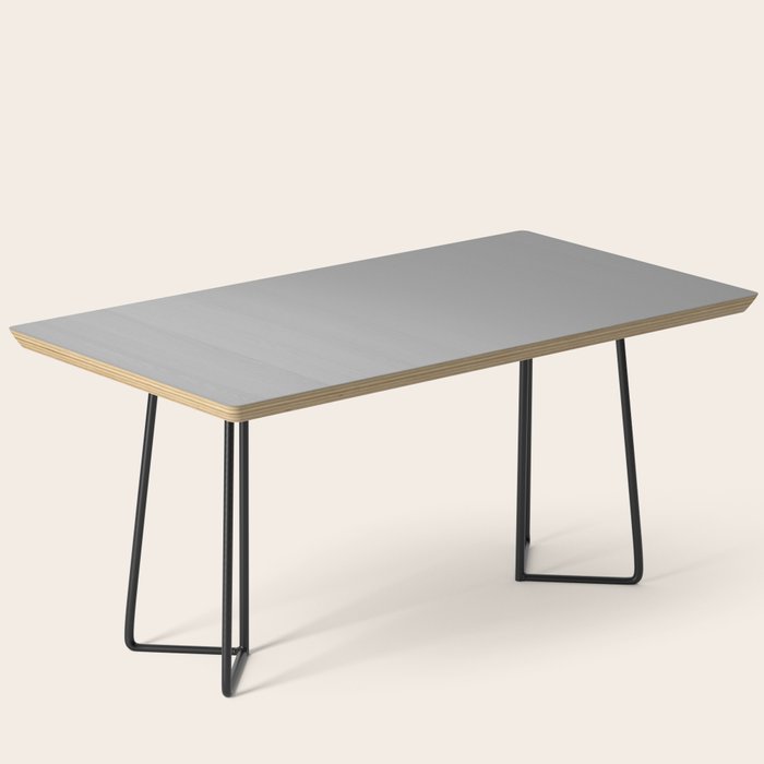 Quick Silver Gray Solid Color Plain Neutral Earth Tone  Coffee Table Gallery Image 1