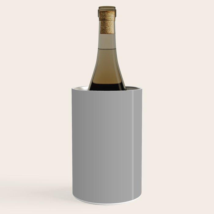 Quick Silver Gray Solid Color Plain Neutral Earth Tone  Wine Chiller Gallery Image 1