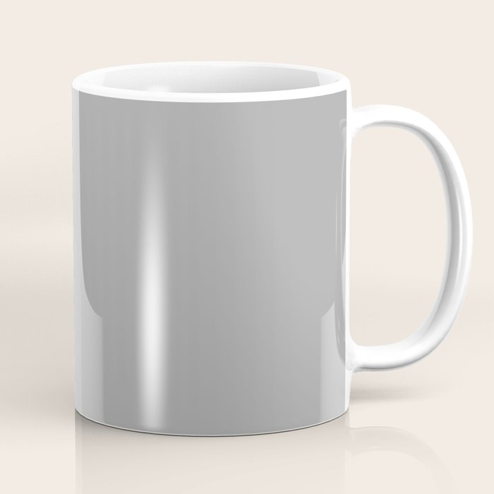 Quick Silver Gray Solid Color Plain Neutral Earth Tone  Coffee Mug Gallery Image 1
