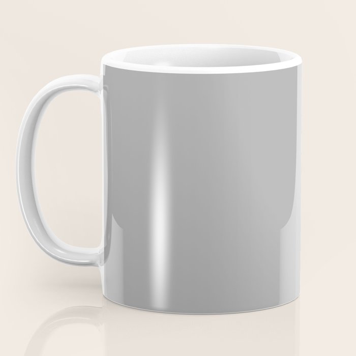 Quick Silver Gray Solid Color Plain Neutral Earth Tone  Coffee Mug Gallery Image 3