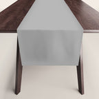 Quick Silver Gray Solid Color Plain Neutral Earth Tone  Table Runner Gallery Image 1