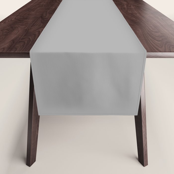 Quick Silver Gray Solid Color Plain Neutral Earth Tone  Table Runner Gallery Image 1