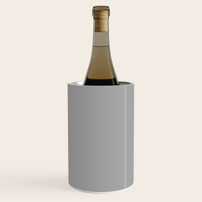 Quick Silver Gray Solid Color Plain Neutral Earth Tone  Wine Chiller Gallery Image 3
