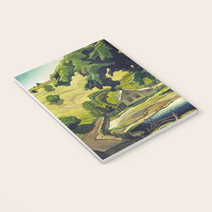 Farm Haliburton oil on hardboard 1940 Franklin Carmichael Canadian artist Art Nouveau Post-Impressio Notebook Gallery Image 3