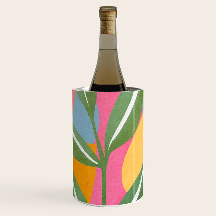 Minimal Modern Abstract Leaves 14 Wine Chiller Gallery Image 3