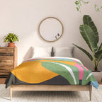 Minimal Modern Abstract Leaves 14 Comforter Gallery Image 3