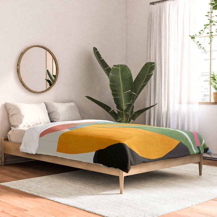 Minimal Modern Abstract Leaves 14 Comforter Gallery Image 2