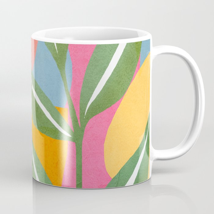 Minimal Modern Abstract Leaves 14 Coffee Mug Gallery Image 1