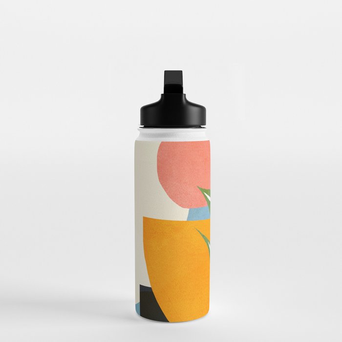 Minimal Modern Abstract Leaves 14 Water Bottle Gallery Image 3