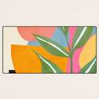 Minimal Modern Abstract Leaves 14 Desk Mat Gallery Image 3