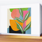 Minimal Modern Abstract Leaves 14 Wall Mural Gallery Image 2