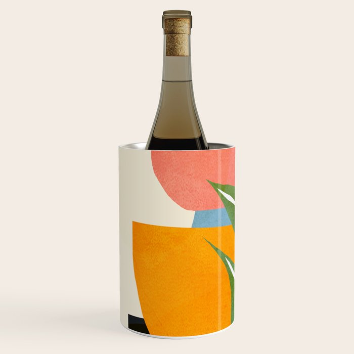 Minimal Modern Abstract Leaves 14 Wine Chiller Gallery Image 2