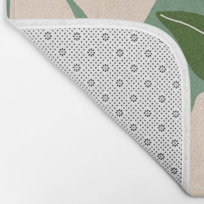 Wild Daisies - green Bath Mat Gallery Image 2